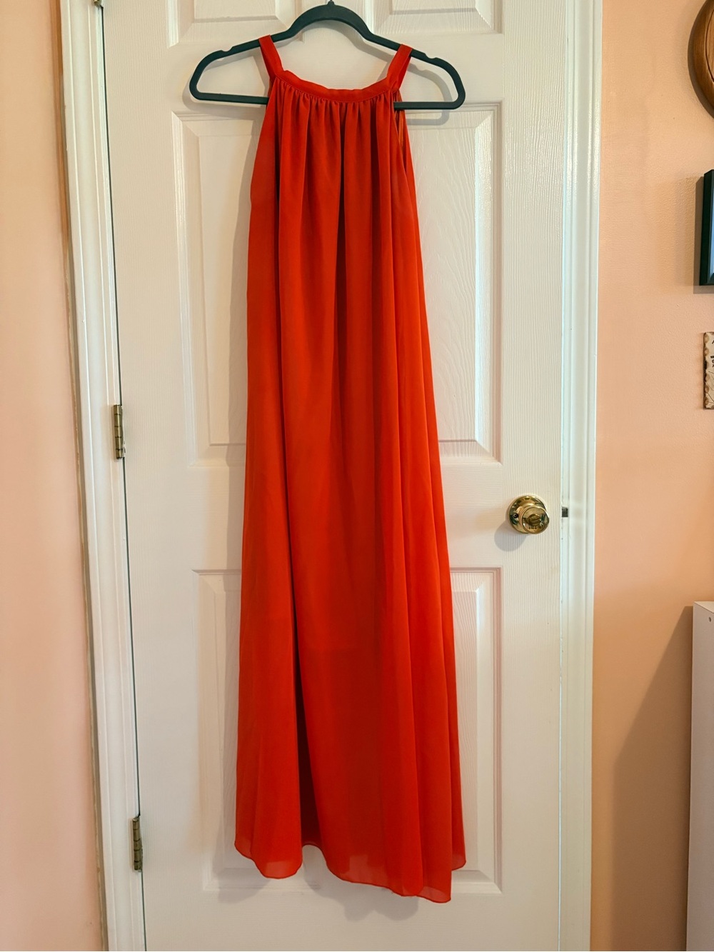 Orange Sleeveless Maxi Dress